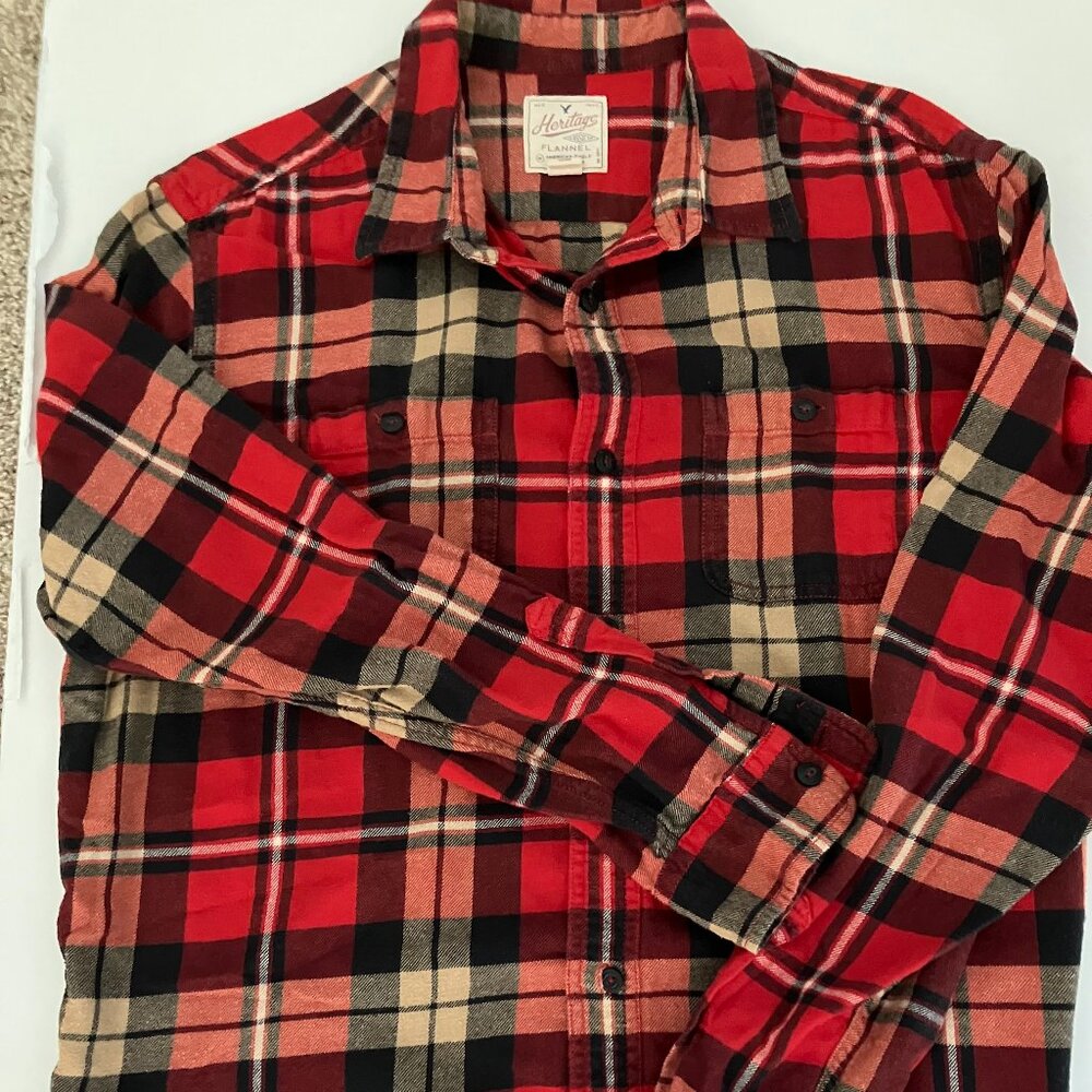 AMERICAN EAGLE HERITAGE MEN'S FLANNEL LONG SLEEVE SHIRT